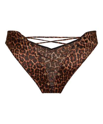Hunkemoller Chocolate Torte Women Highleg Brazilian Quinn SKU: 305783_Chocolate Torte Image 05