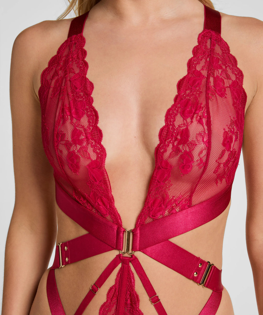 Hunkemoller Cerise Women Body Colette SKU: 305788_Cerise Image 02
