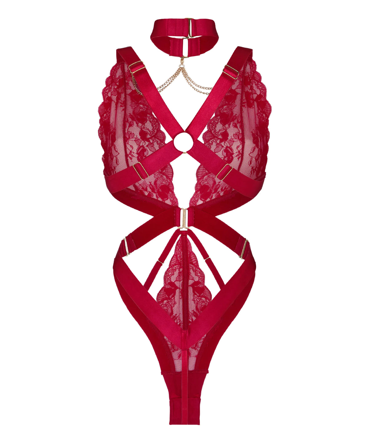 Hunkemoller Cerise Women Body Colette SKU: 305788_Cerise Image 05