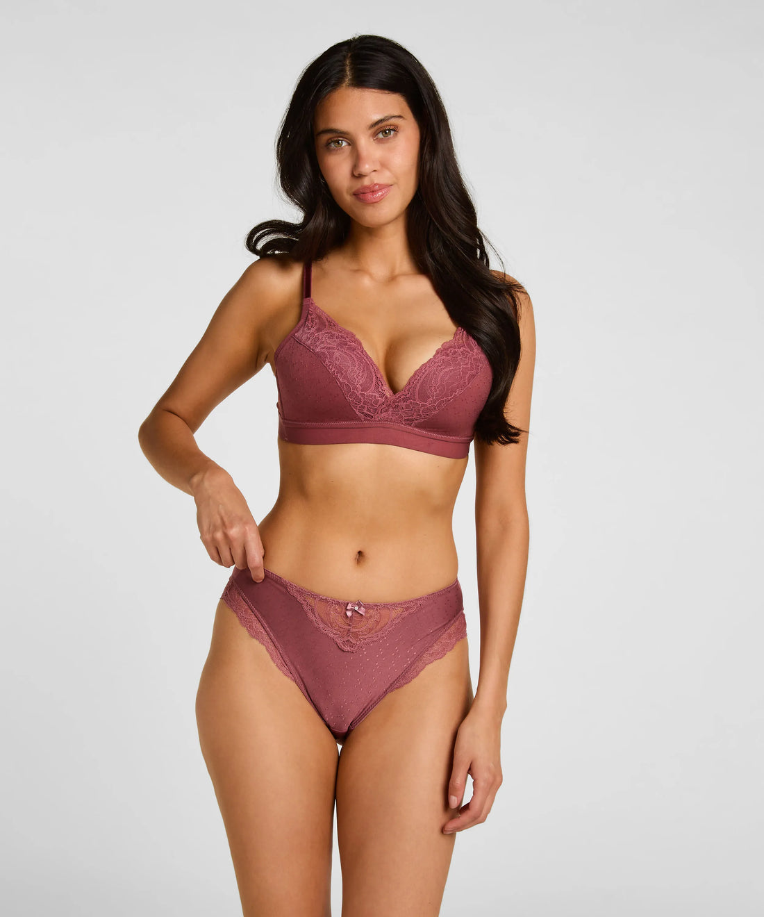 Hunkemoller Renaissance Rose Women Sophie High Knickers SKU: 305792_Renaissance Rose Image 01