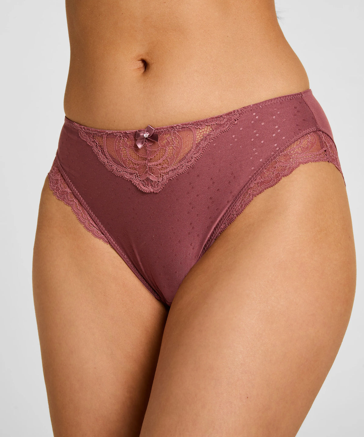 Hunkemoller Renaissance Rose Women Sophie High Knickers SKU: 305792_Renaissance Rose Image 02