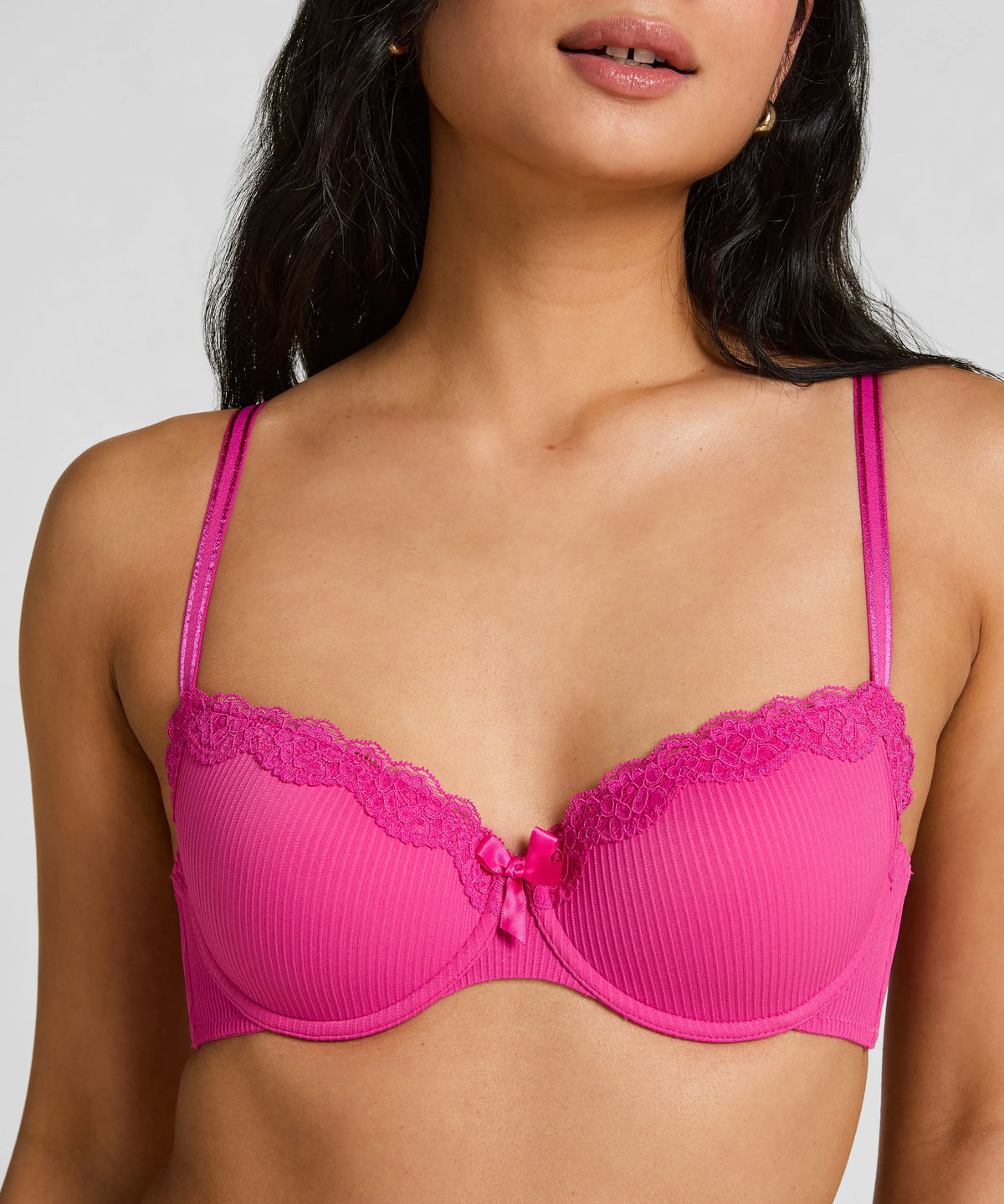 Hunkemoller Rose Violet Women Lola Padded Underwired Bra in Different Cup Sizes SKU: 305800_Rose Violet Image 02