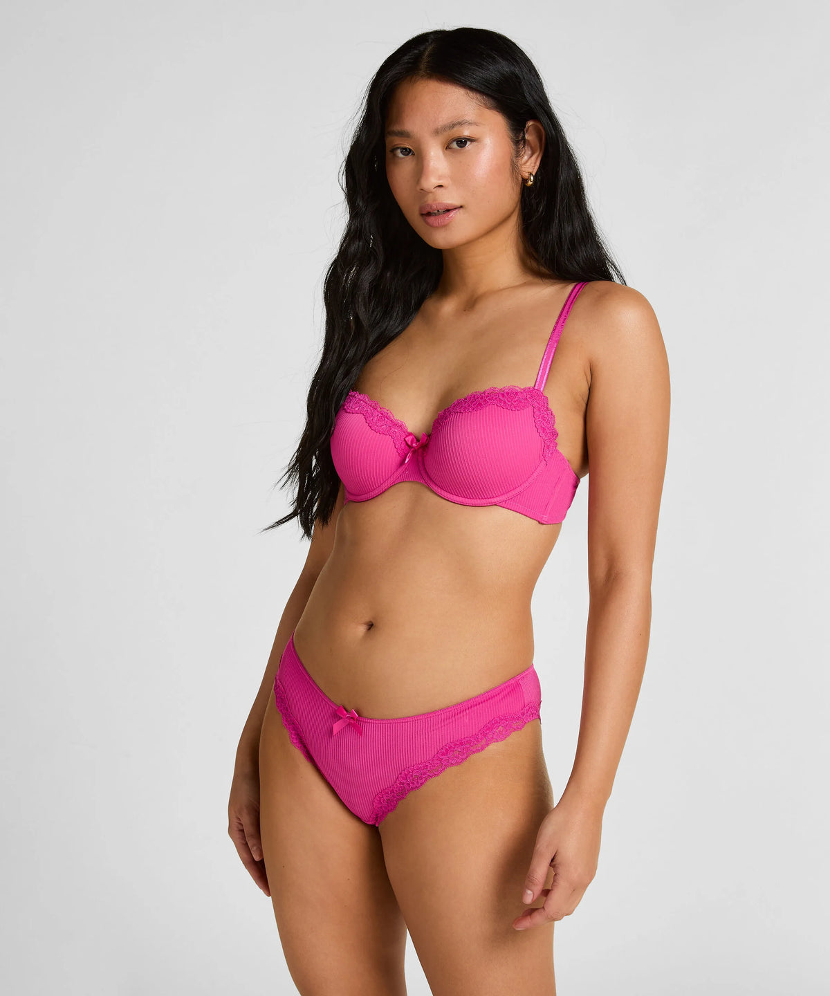 Hunkemoller Rose Violet Women Lola Padded Underwired Bra in Different Cup Sizes SKU: 305800_Rose Violet Image 03