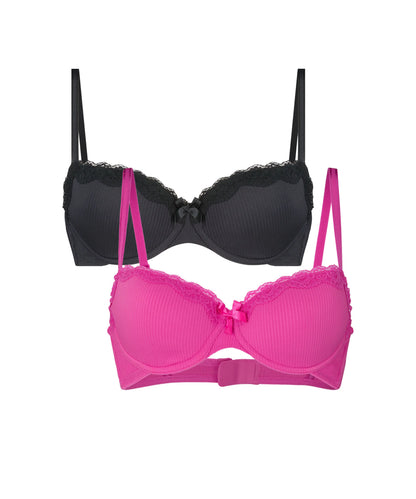 Hunkemoller Rose Violet Women Lola Padded Underwired Bra in Different Cup Sizes SKU: 305800_Rose Violet Image 05