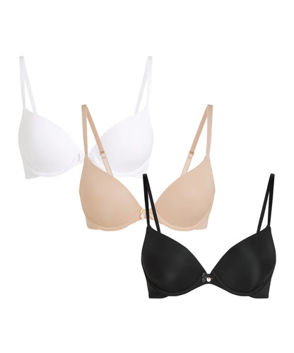 Hunkemoller Rugby Tan Women 3-Pack Bra Pick &amp; Mix - Orange in Different Cup Sizes SKU: 305859_Rugby Tan Image 05