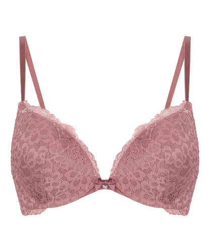 Hunkemoller Renaissance Rose Women Marine Padded Push-Up Underwired Bra in Different Cup Sizes SKU: 305868_Renaissance Rose Image 05