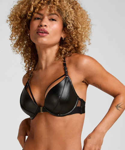 Hunkemoller Caviar Women Push-Up Bra Sam in Different Cup Sizes SKU: 305911_Caviar Image 01