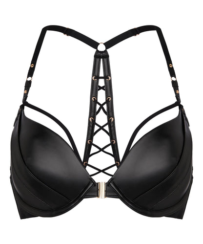 Hunkemoller Caviar Women Push-Up Bra Sam in Different Cup Sizes SKU: 305911_Caviar Image 05