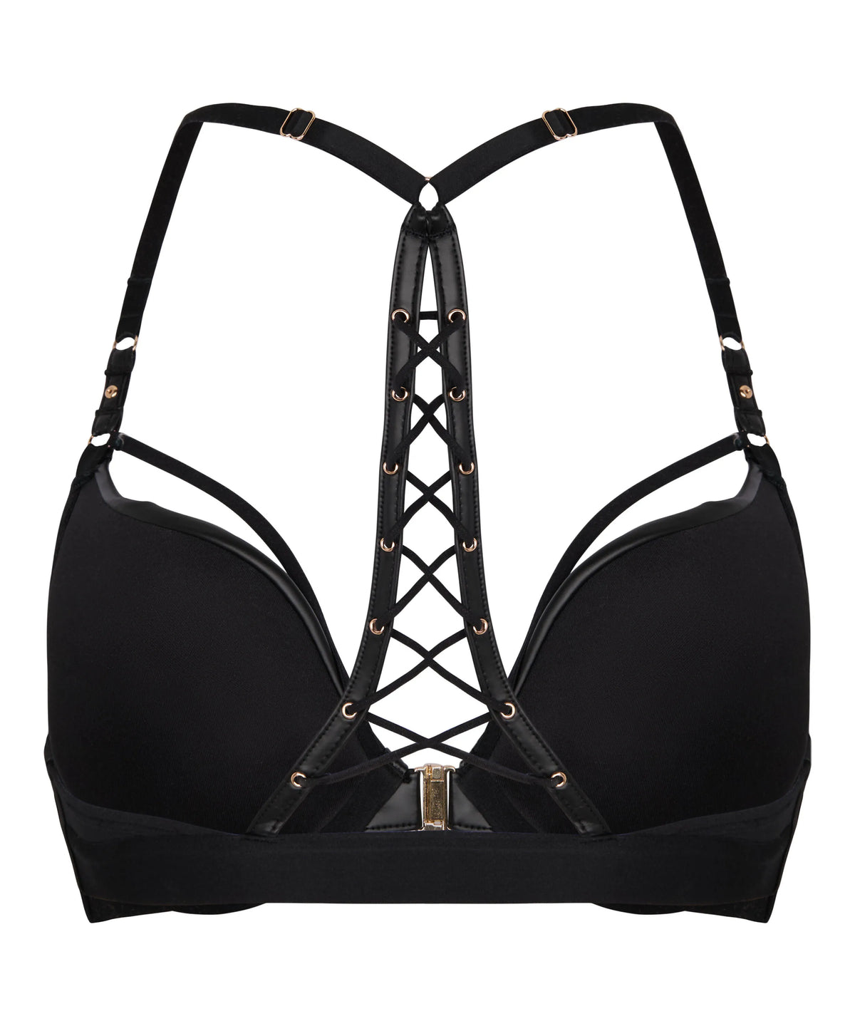 Hunkemoller Caviar Women Push-Up Bra Sam in Different Cup Sizes SKU: 305911_Caviar Image 06