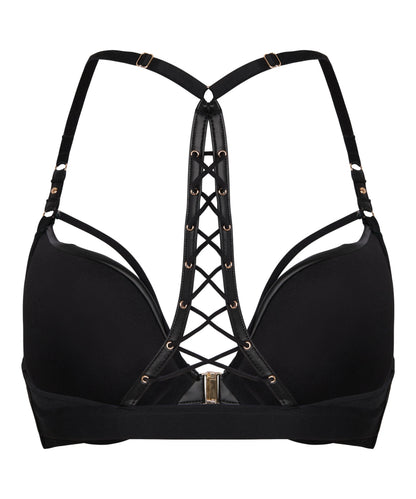 Hunkemoller Caviar Women Push-Up Bra Sam in Different Cup Sizes SKU: 305911_Caviar Image 06