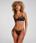 Hunkemoller Caviar Women Highleg Thong Sam SKU: 305912_Caviar Image 01