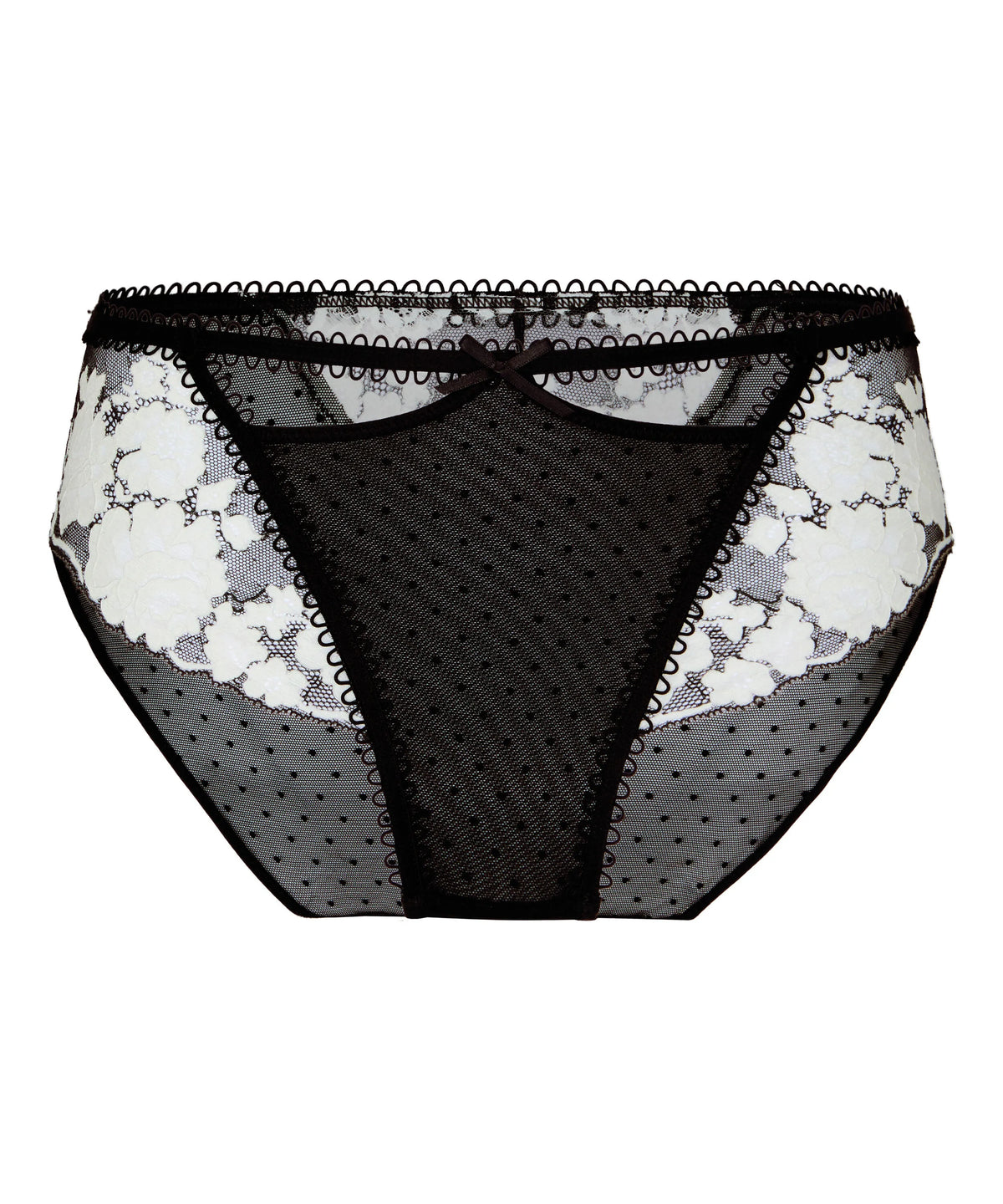 Hunkemoller Caviar Women High Waisted Brazilian Lindi SKU: 305941_Caviar Image 04