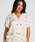 Hunkemoller Gardenia Women Pyjama Jacket Satin SKU: 306098_Gardenia Image 01