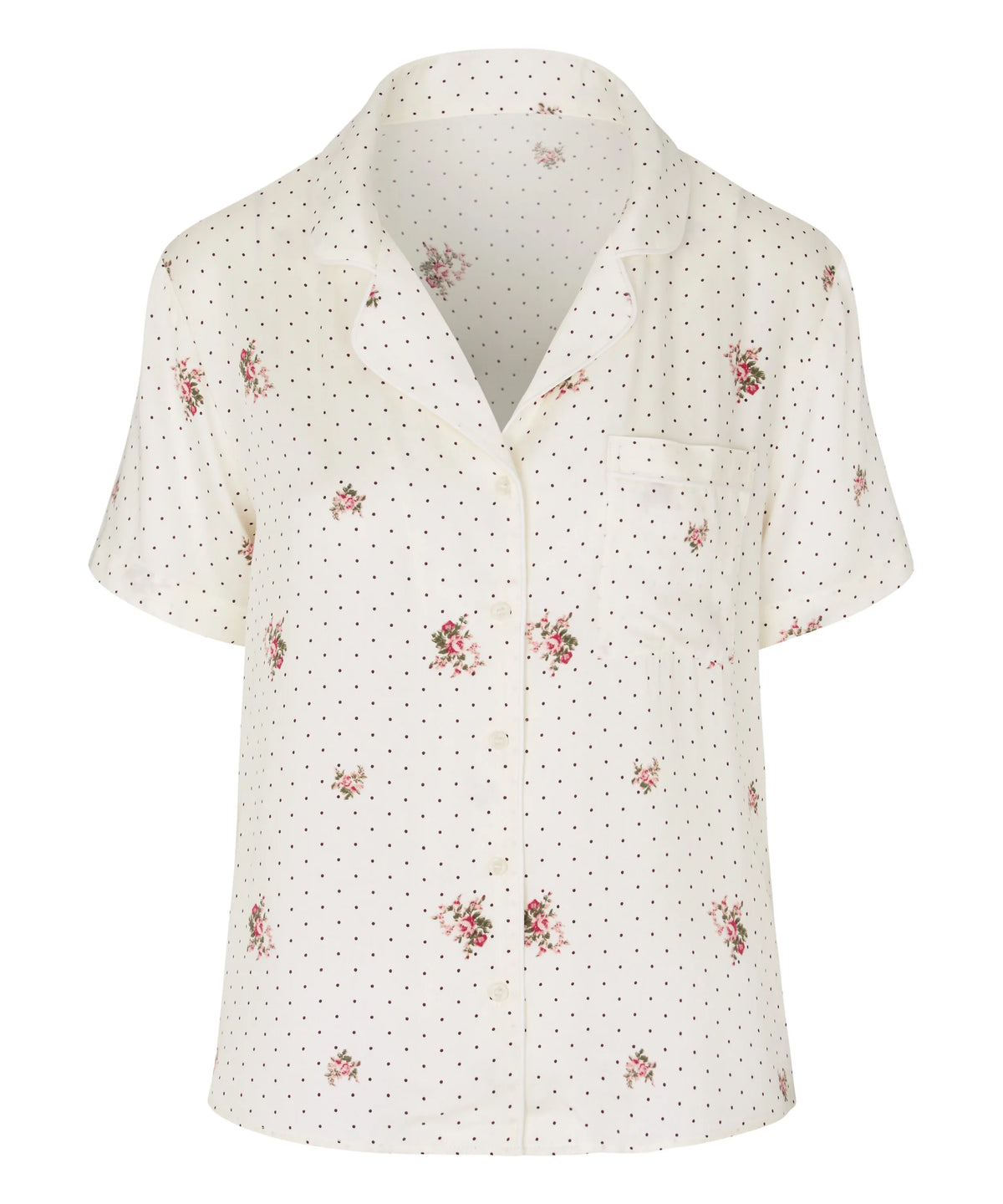 Hunkemoller Gardenia Women Pyjama Jacket Satin SKU: 306098_Gardenia Image 05