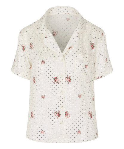 Hunkemoller Gardenia Women Pyjama Jacket Satin SKU: 306098_Gardenia Image 05