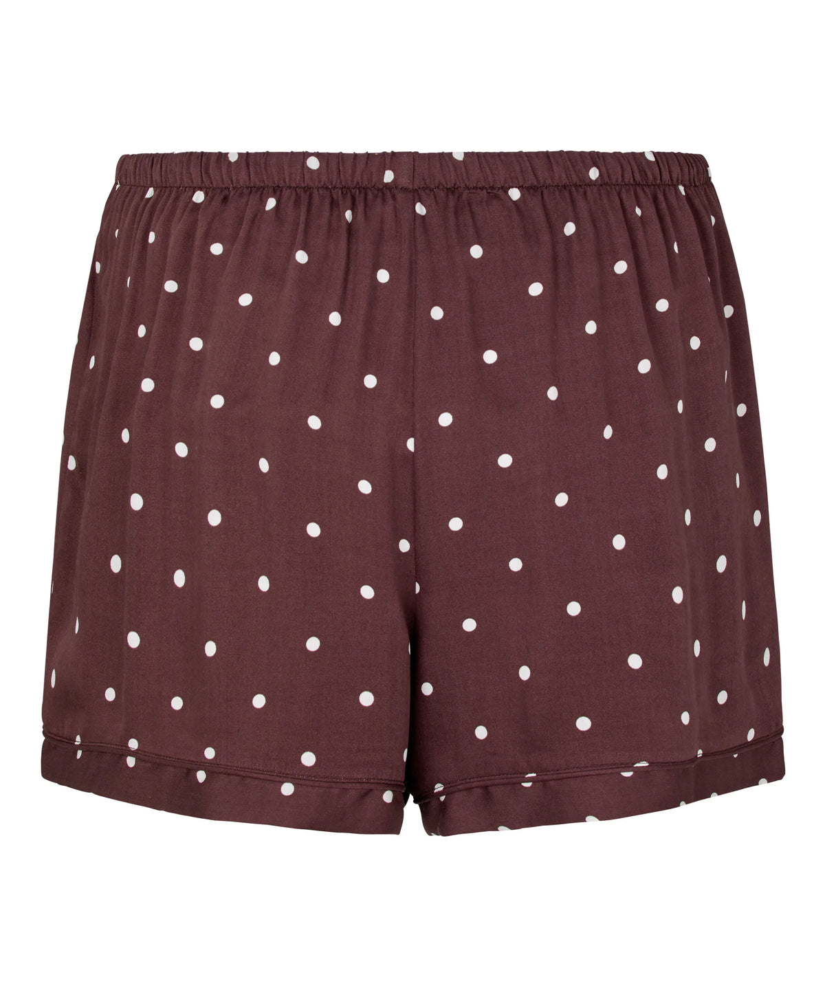 Hunkemoller Deep Mahogany Women Pyjama Short Satin SKU: 306100_Deep Mahogany Image 05