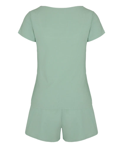 Hunkemoller Frosty Green Women Pyjama Set SKU: 306105_Frosty Green Image 05