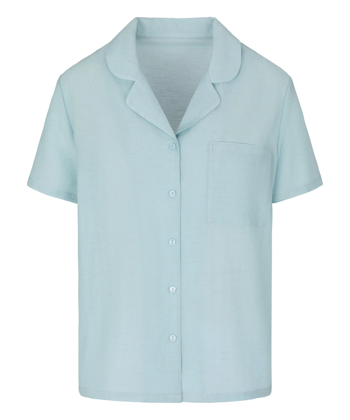 Hunkemoller Hkm Blue Women Pyjama Jacket Crinkled SKU: 306119_Hkm Blue Image 05