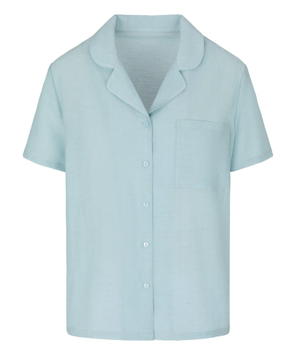 Hunkemoller Hkm Blue Women Pyjama Jacket Crinkled SKU: 306119_Hkm Blue Image 05
