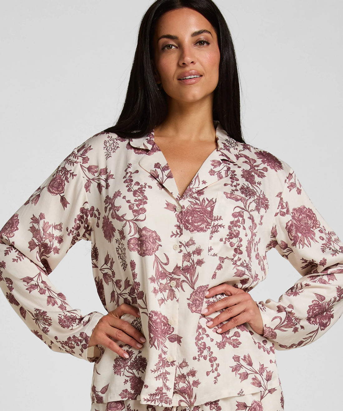 Hunkemoller Sheer Bliss Women Jacket Woven Print SKU: 306128_Sheer Bliss Image 01