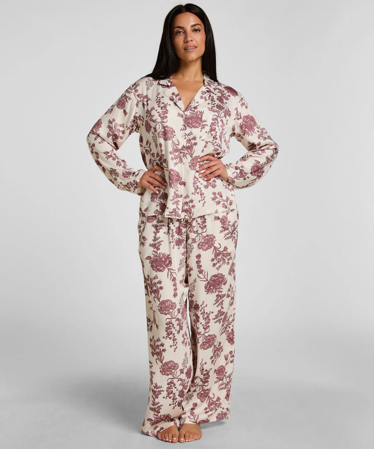 Hunkemoller Sheer Bliss Women Jacket Woven Print SKU: 306128_Sheer Bliss Image 03