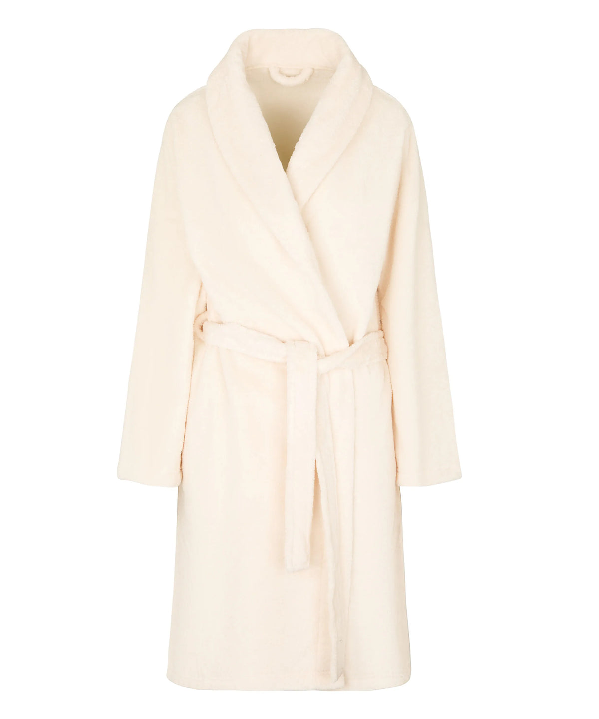 Hunkemoller Whitecap Gray Women Fleece Bathrobe SKU: 306134_Whitecap Gray Image 05