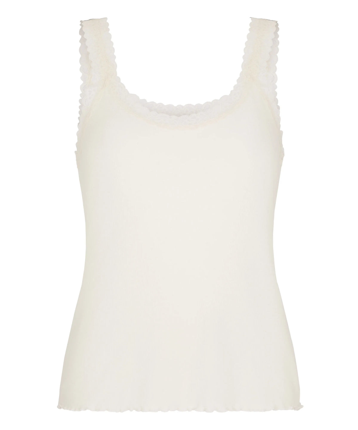 Hunkemoller Winter White Women Singlet Rib Jersey Lace SKU: 306139_Winter White Image 05