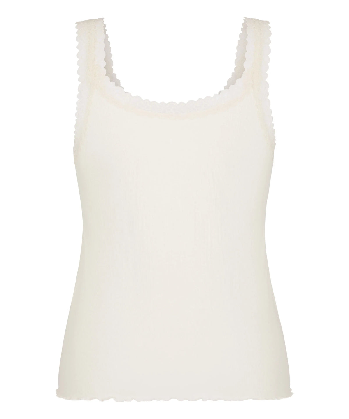 Hunkemoller Winter White Women Singlet Rib Jersey Lace SKU: 306139_Winter White Image 06