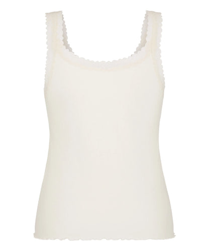 Hunkemoller Winter White Women Singlet Rib Jersey Lace SKU: 306139_Winter White Image 06