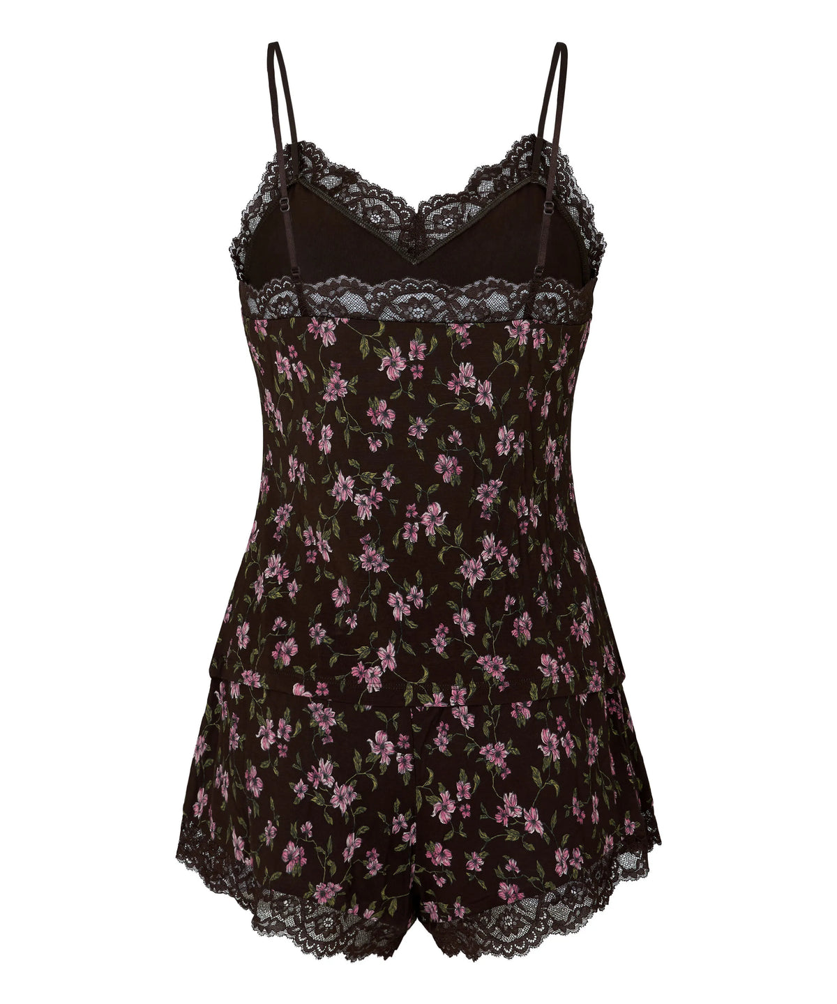 Hunkemoller Black Coffee Women Pyjama Set Nana SKU: 306147_Black Coffee Image 05