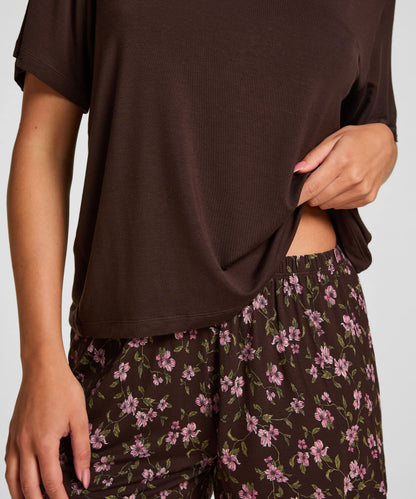 Hunkemoller Black Coffee Women Pyjama Set Loose SKU: 306150_Black Coffee Image 02