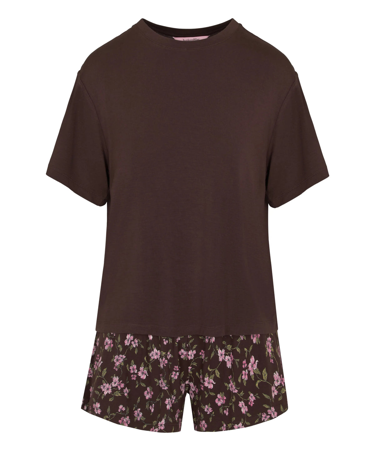 Hunkemoller Black Coffee Women Pyjama Set Loose SKU: 306150_Black Coffee Image 04