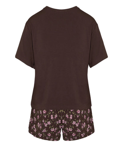 Hunkemoller Black Coffee Women Pyjama Set Loose SKU: 306150_Black Coffee Image 05