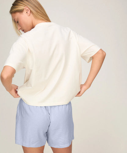 Hunkemoller Gardenia Women Pyjama Set with Short And T-Shirt SKU: 306153_Gardenia Image 04