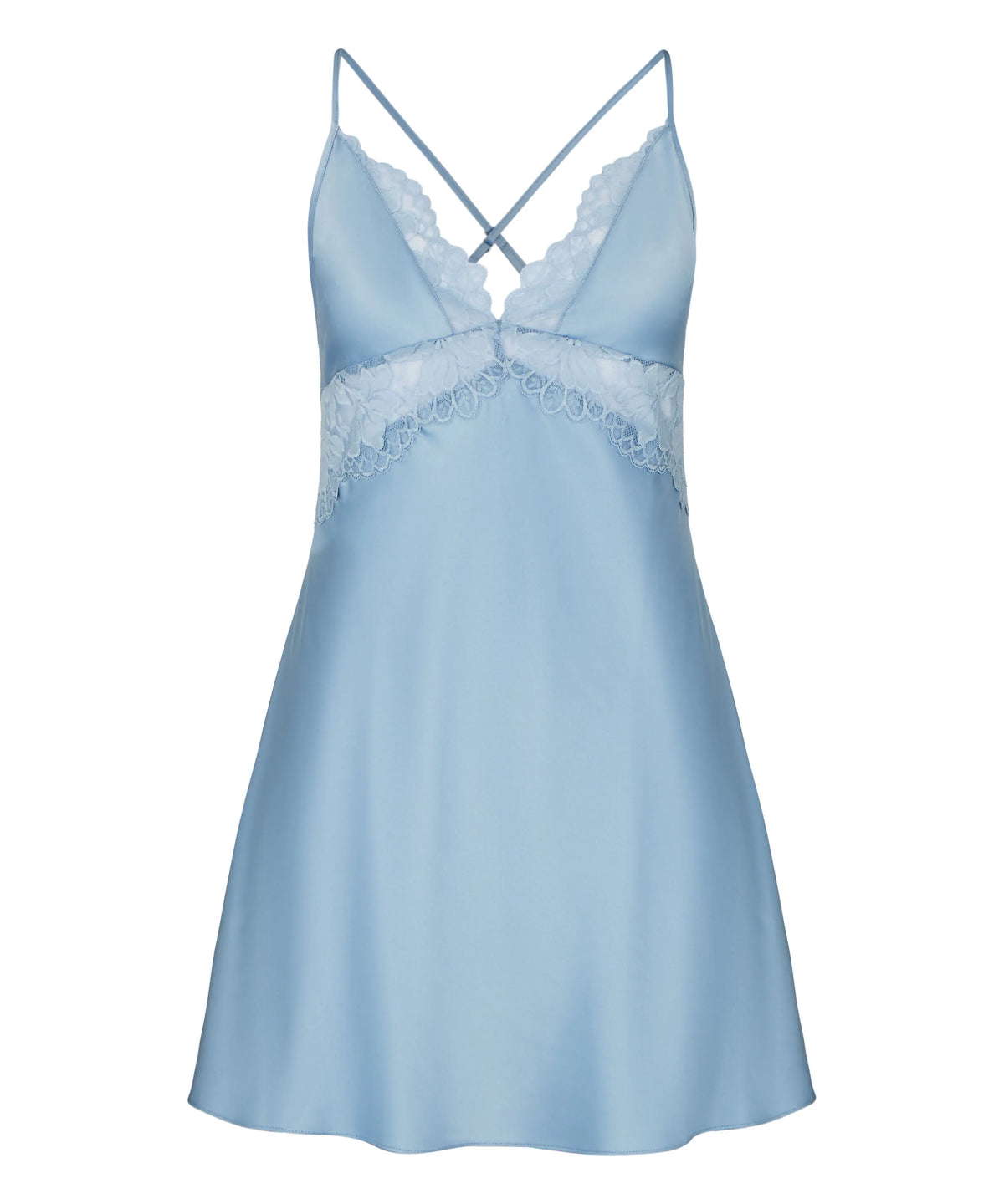 Hunkemoller Ashley Blue Women Slipdress Viktoria SKU: 306160_Ashley Blue Image 05