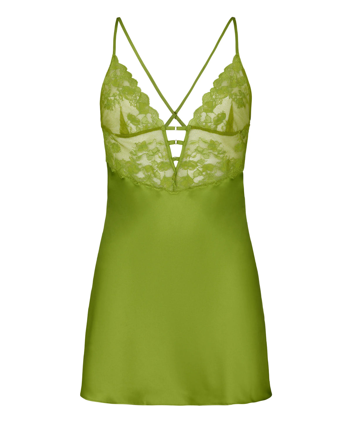Hunkemoller Lima Bean Green Women Slipdress Zara SKU: 306163_Lima Bean Green Image 04