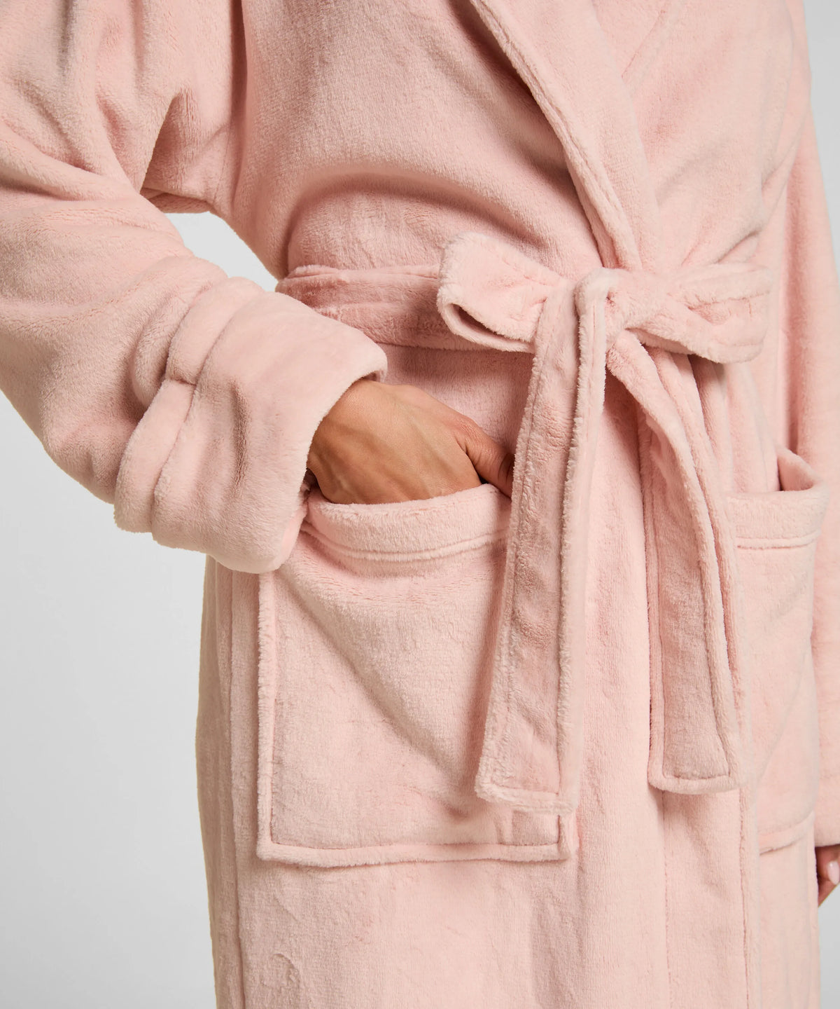 Hunkemoller Lotus Women Soft Fleece Bathrobe SKU: 306164_Lotus Image 02
