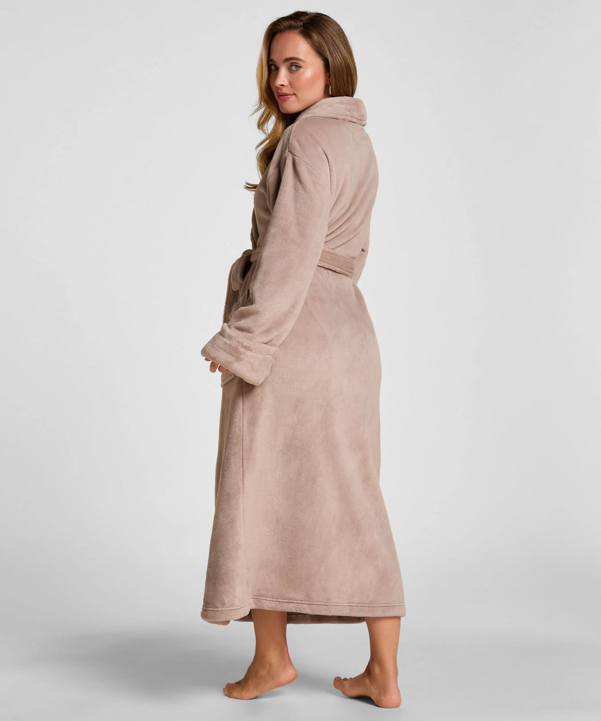 Hunkemoller Etherea Women Soft Fleece Bathrobe SKU: 306165_Etherea Image 03