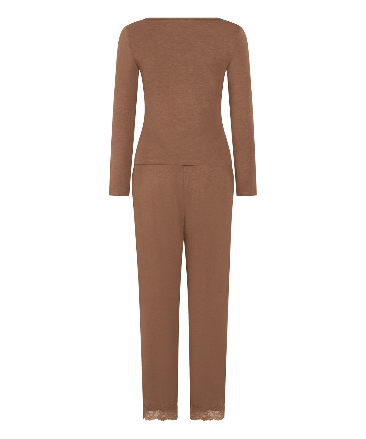 Hunkemoller Oatmeal Melee Women Pyjama Set Nana SKU: 306166_Oatmeal Melee Image 05
