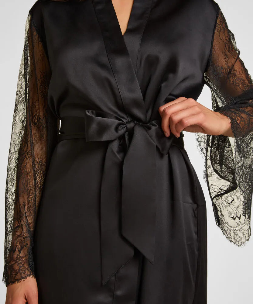 Hunkemoller Caviar Women Camille Kimono SKU: 306170_Caviar Image 02