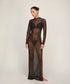 Hunkemoller Caviar Women Slipdress Allover Lace SKU: 306175_Caviar Image 01