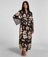Hunkemoller Caviar Women Kimono Long Satin Lace SKU: 306182_Caviar Image 01