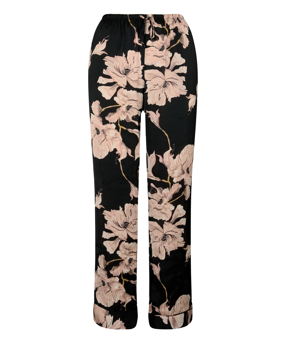 Hunkemoller Caviar Women Satin Pants Flower SKU: 306185_Caviar Image 04