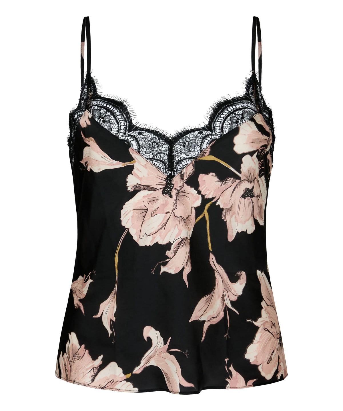 Hunkemoller Caviar Women Cami Flower SKU: 306186_Caviar Image 05