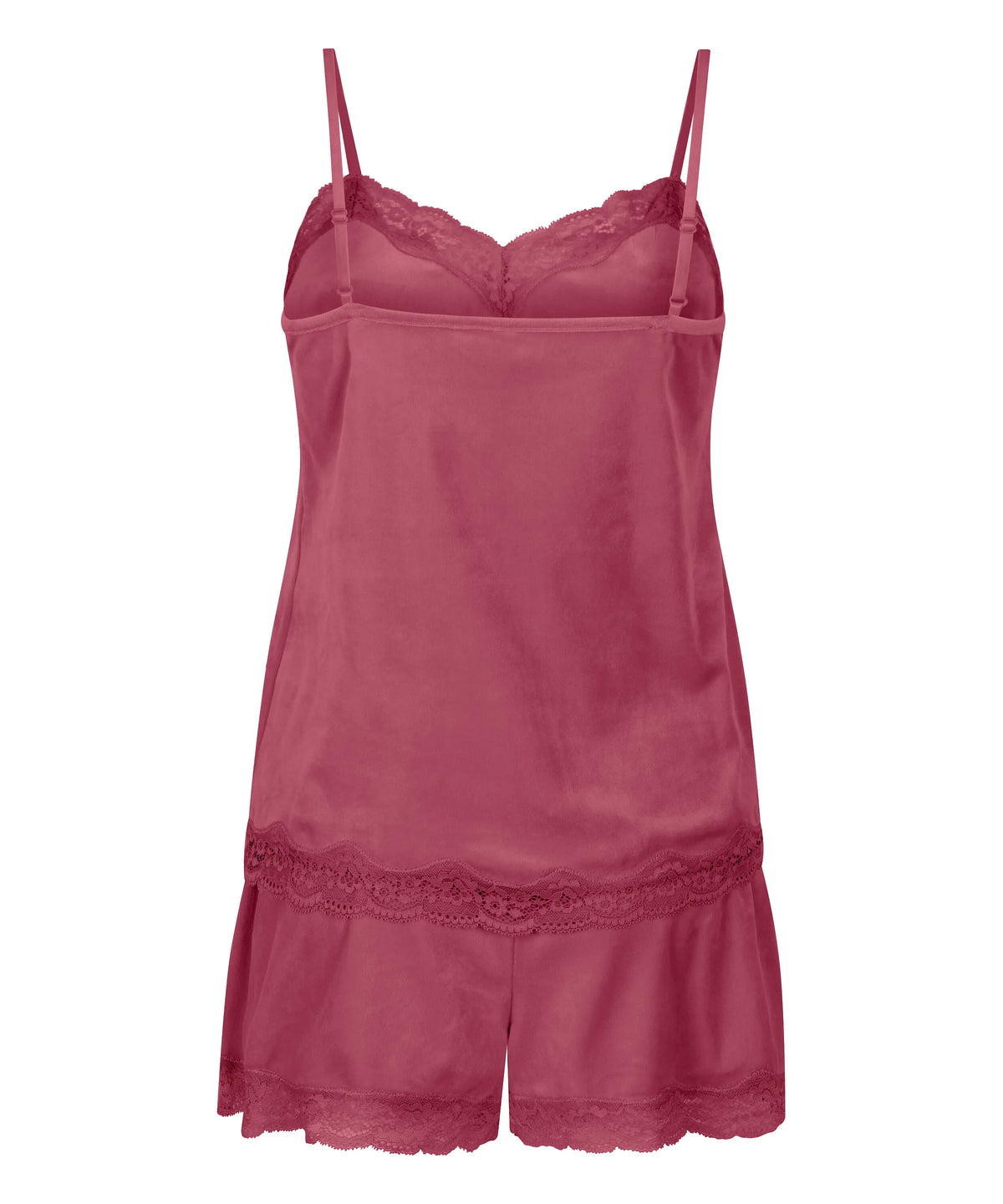 Hunkemoller Rose Wine Women Velours Pyjama Set SKU: 306198_Rose Wine Image 05