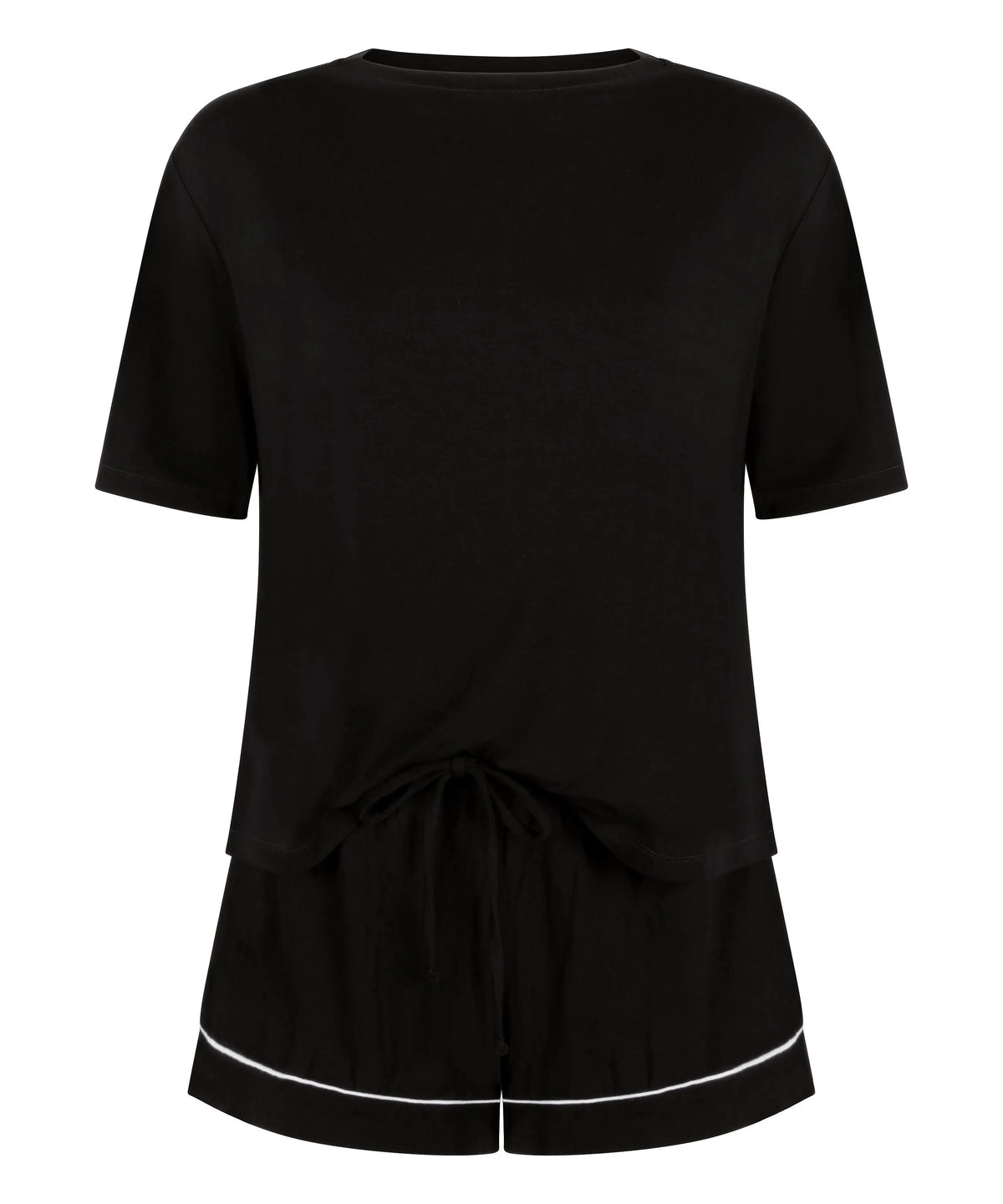 Hunkemoller Black Women Pyjama Set Jersey Essential SKU: 306200_Black Image 05