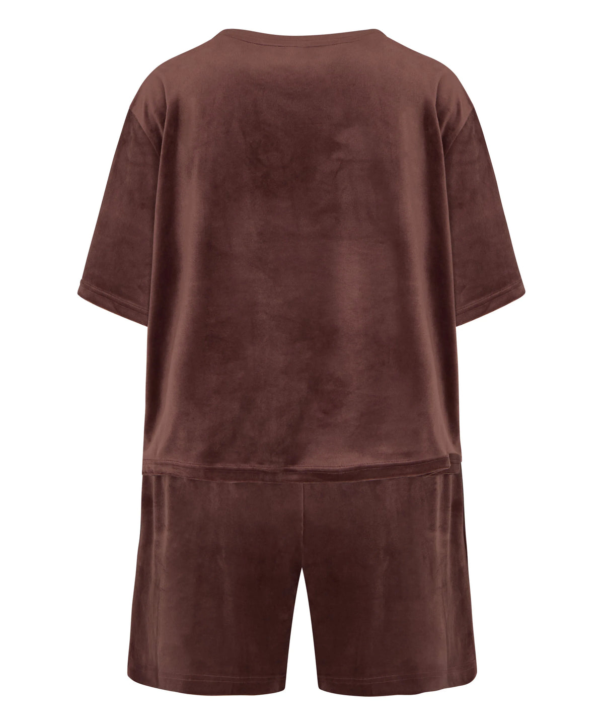 Hunkemoller Deep Mahogany Women Pyjama Set Velours SKU: 306202_Deep Mahogany Image 05