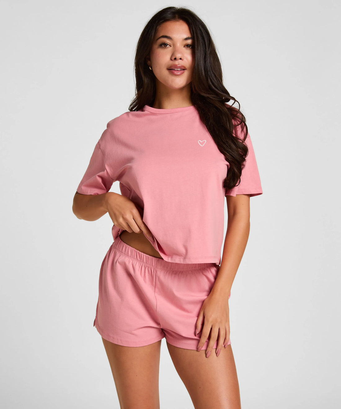 Hunkemoller Brandied Apricot Women Pyjamaset Cotton SKU: 306209_Brandied Apricot Image 01