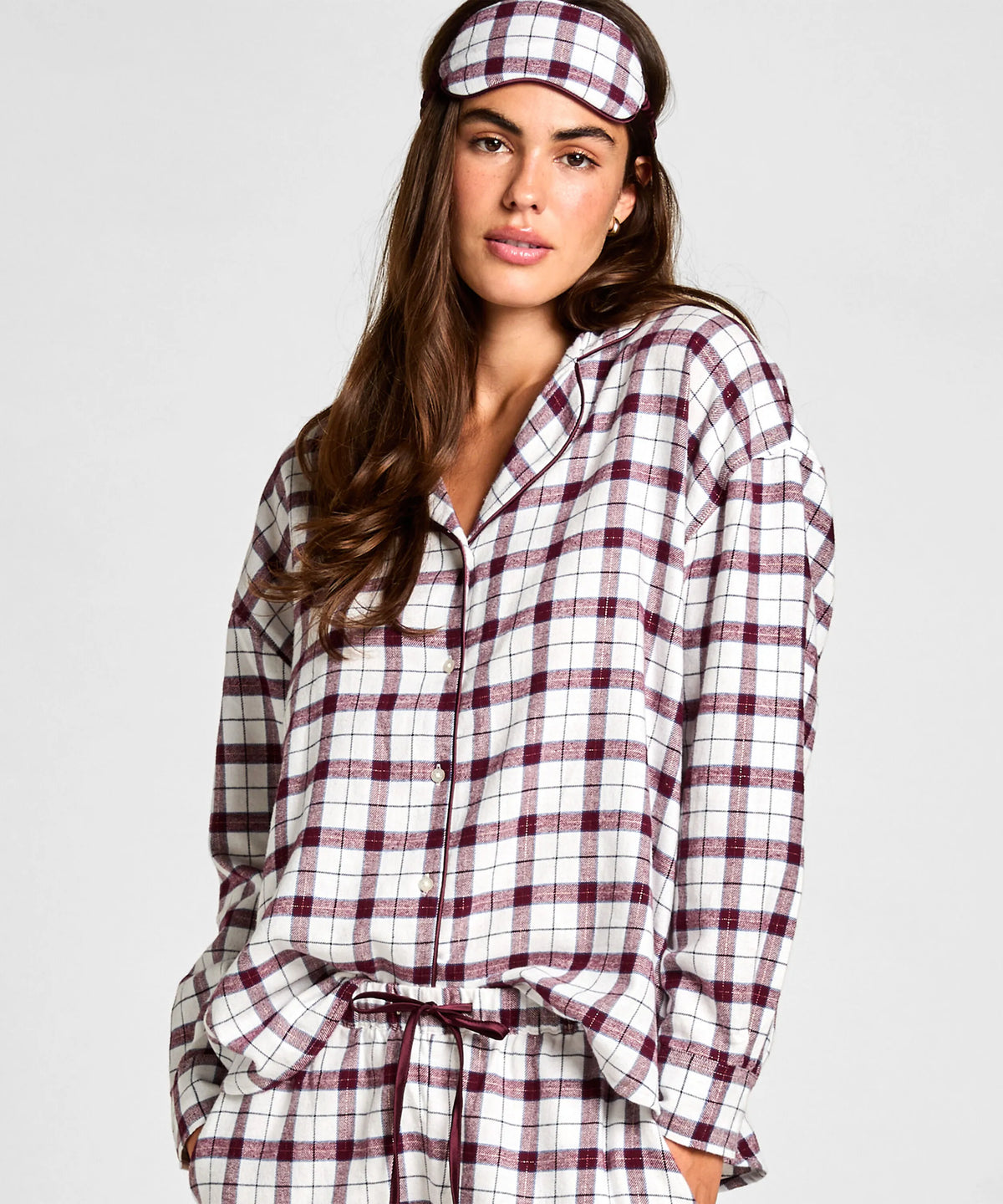 Hunkemoller Gardenia Women Pyjama Set with Eyemask SKU: 306211_Gardenia Image 01