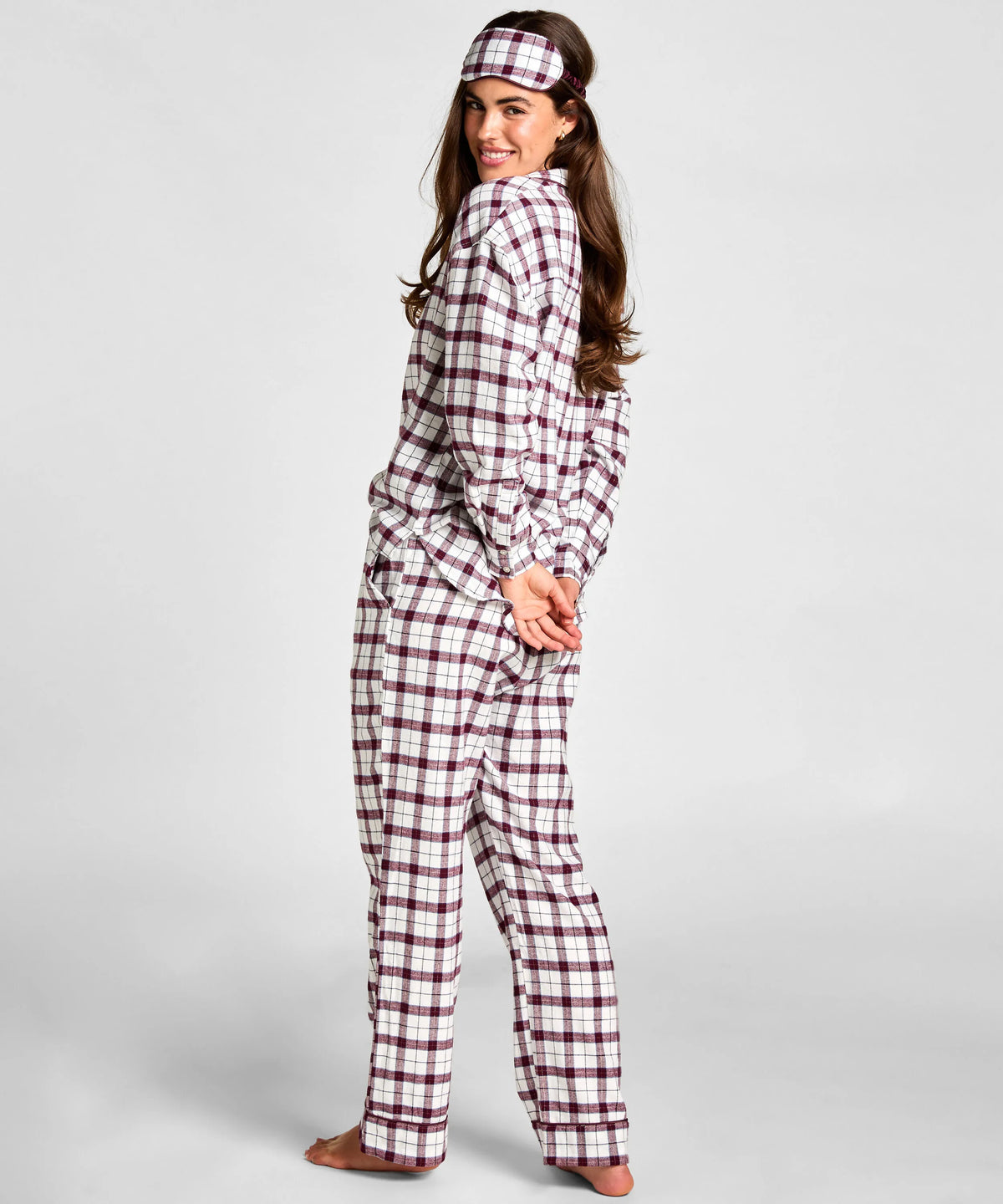 Hunkemoller Gardenia Women Pyjama Set with Eyemask SKU: 306211_Gardenia Image 04